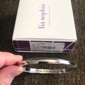 Lia Sophia Mantra Silver Bracelet Bangle